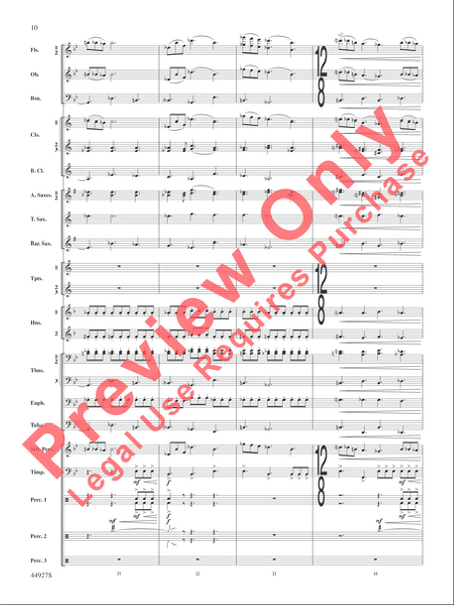 At the Movies with John Williams Concert Band scores gallery preview page 35
