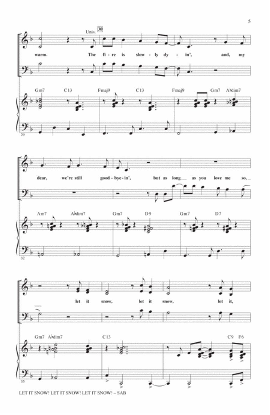 Let It Snow! Let It Snow! Let It Snow! (arr. Mark Brymer) 3-Part scores gallery preview page 4