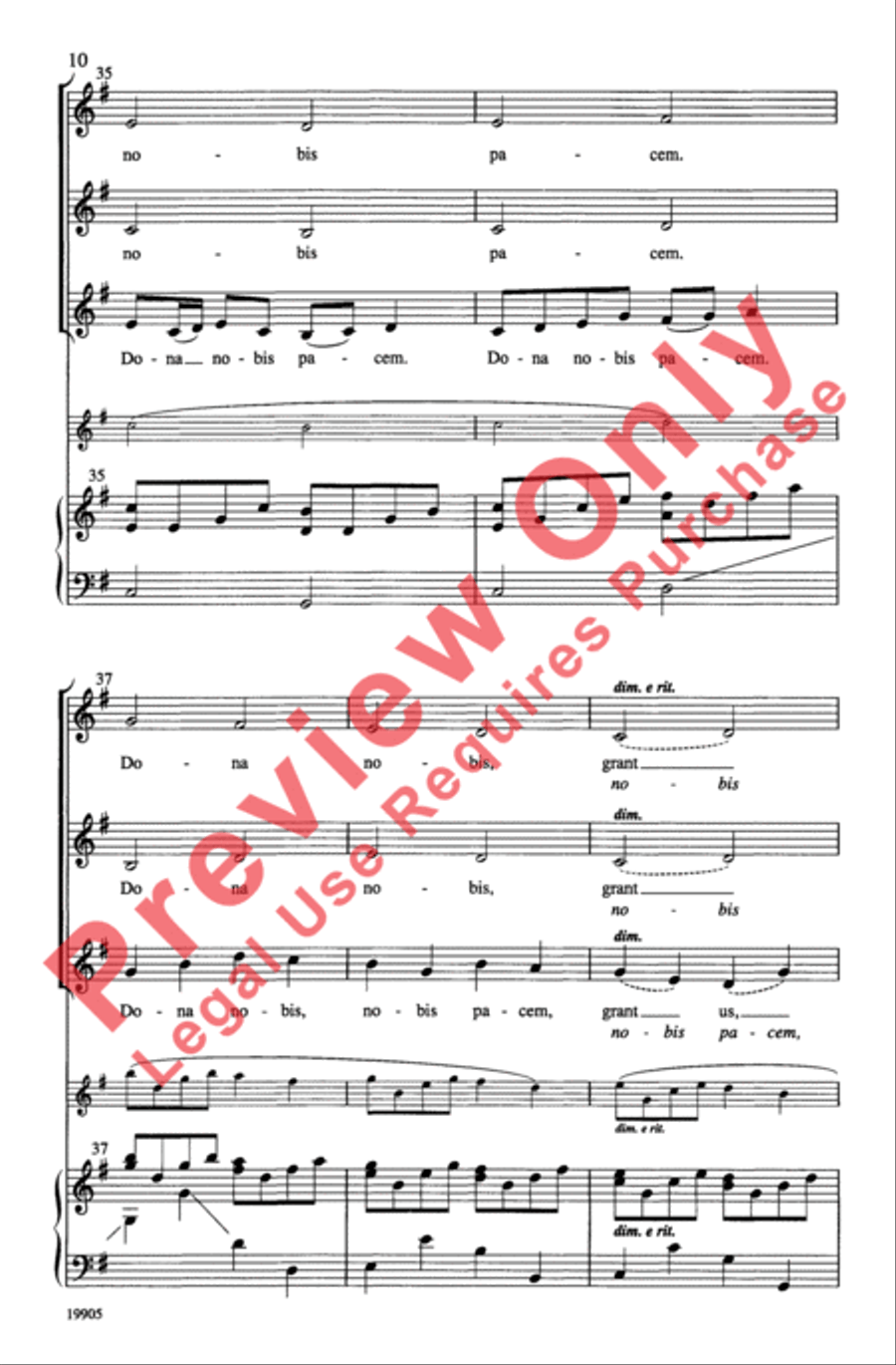 Pachelbel's Canon of Peace 3-Part scores gallery preview page 10