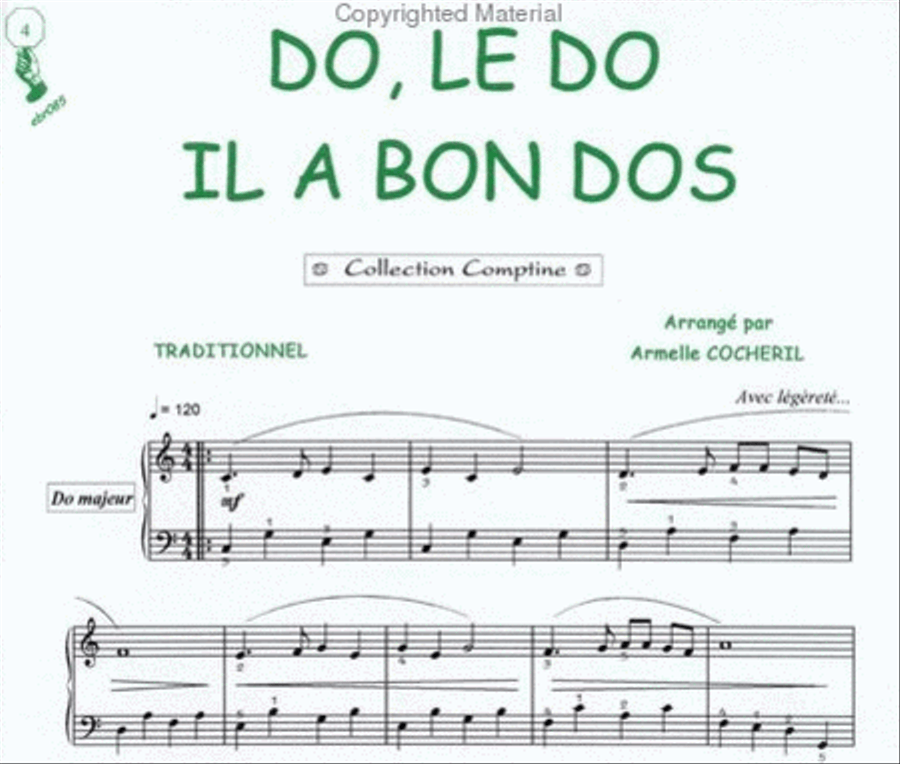 Do le do il a bon dos (Comptine) Guitar Tablature scores gallery preview page 2