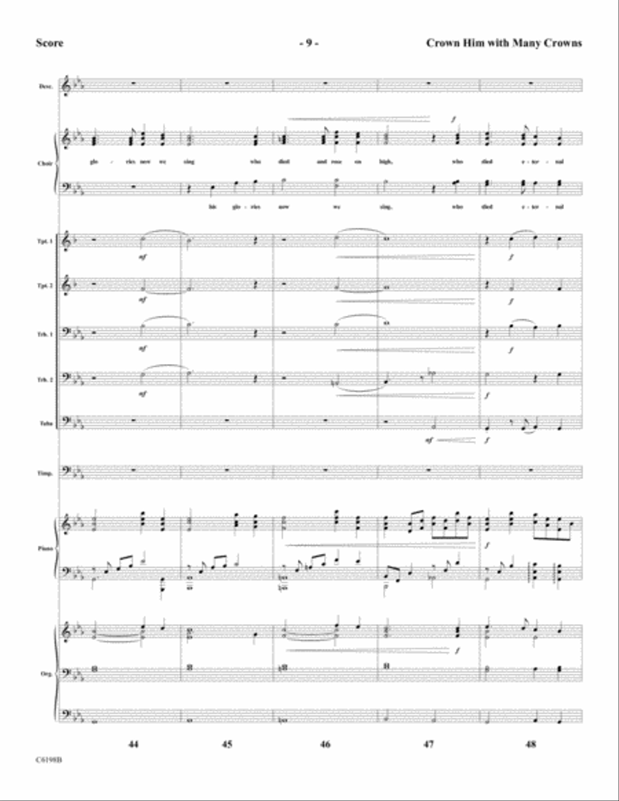 Crown Him With Many Crowns Choir scores gallery preview page 11