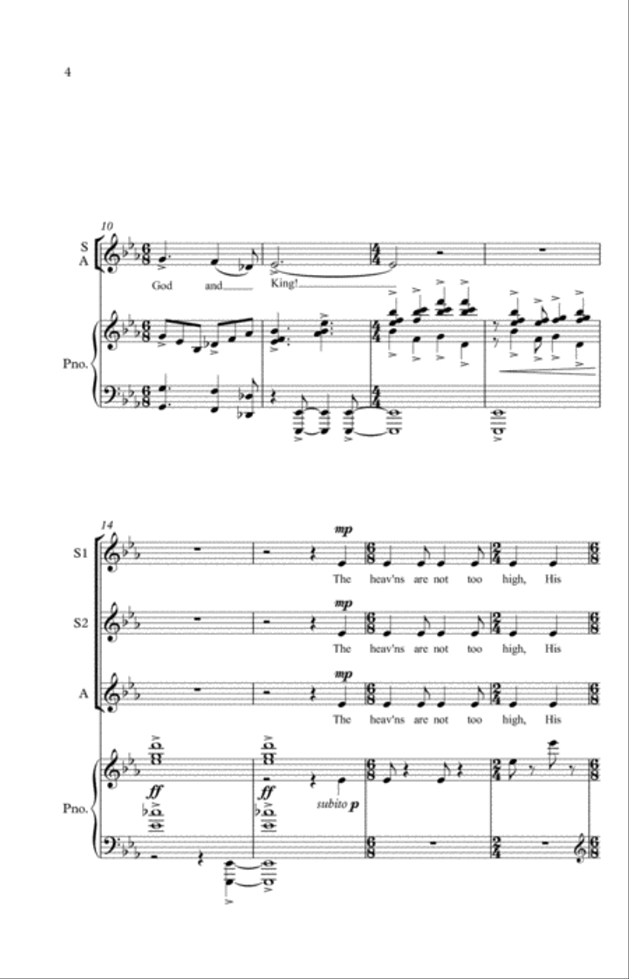 Let All the World in Every Corner Sing SSA scores gallery preview page 8