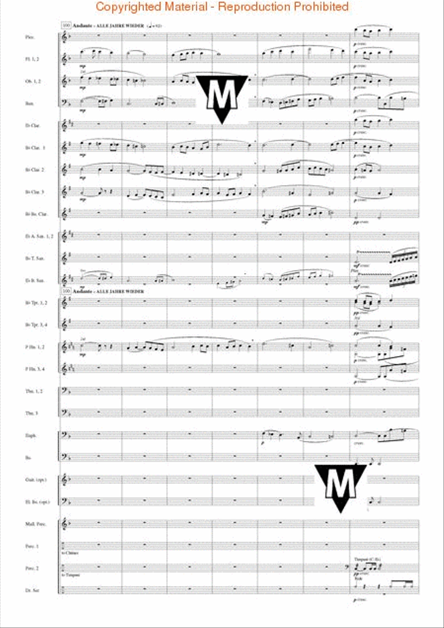 Famous German Christmas Songs Concert Band scores gallery preview page 15