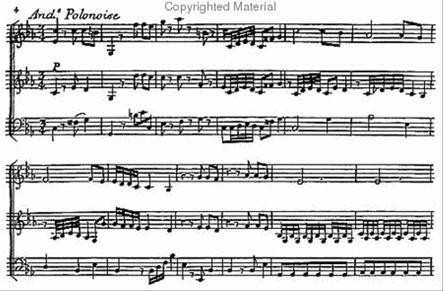Six sonatas for the harpsichord with accompaniment Piano Trio scores gallery preview page 3
