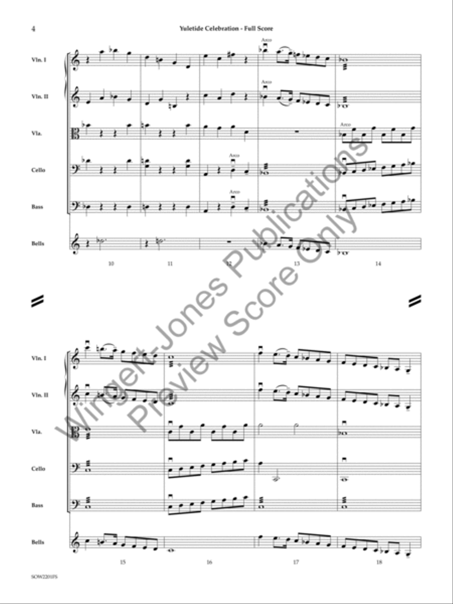 Yuletide Celebration String Orchestra scores gallery preview page 3