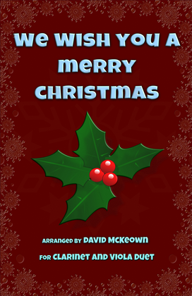 Book cover for We Wish You a Merry Christmas, Jazz Style, for Clarinet and Viola Duet