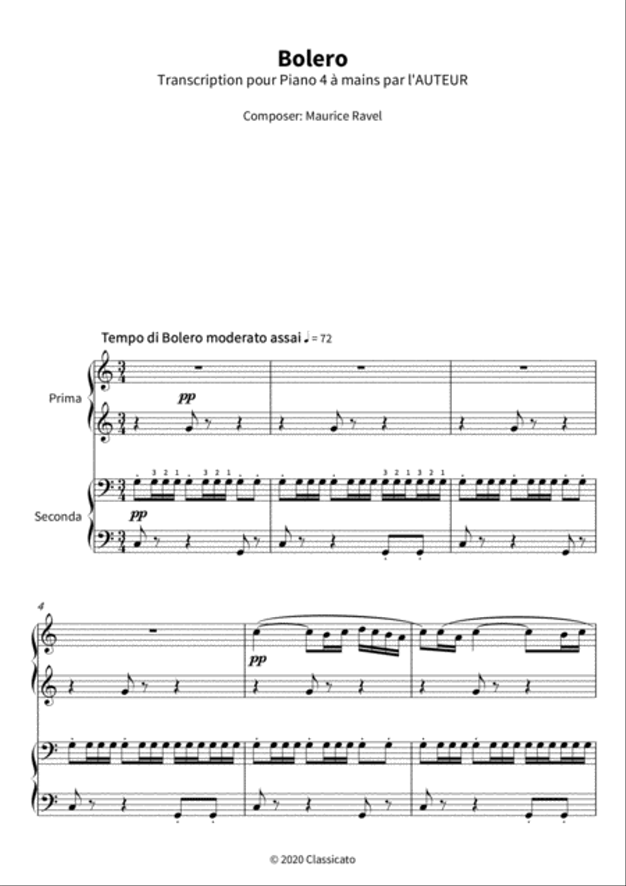 Bolero Piano scores gallery preview page 3