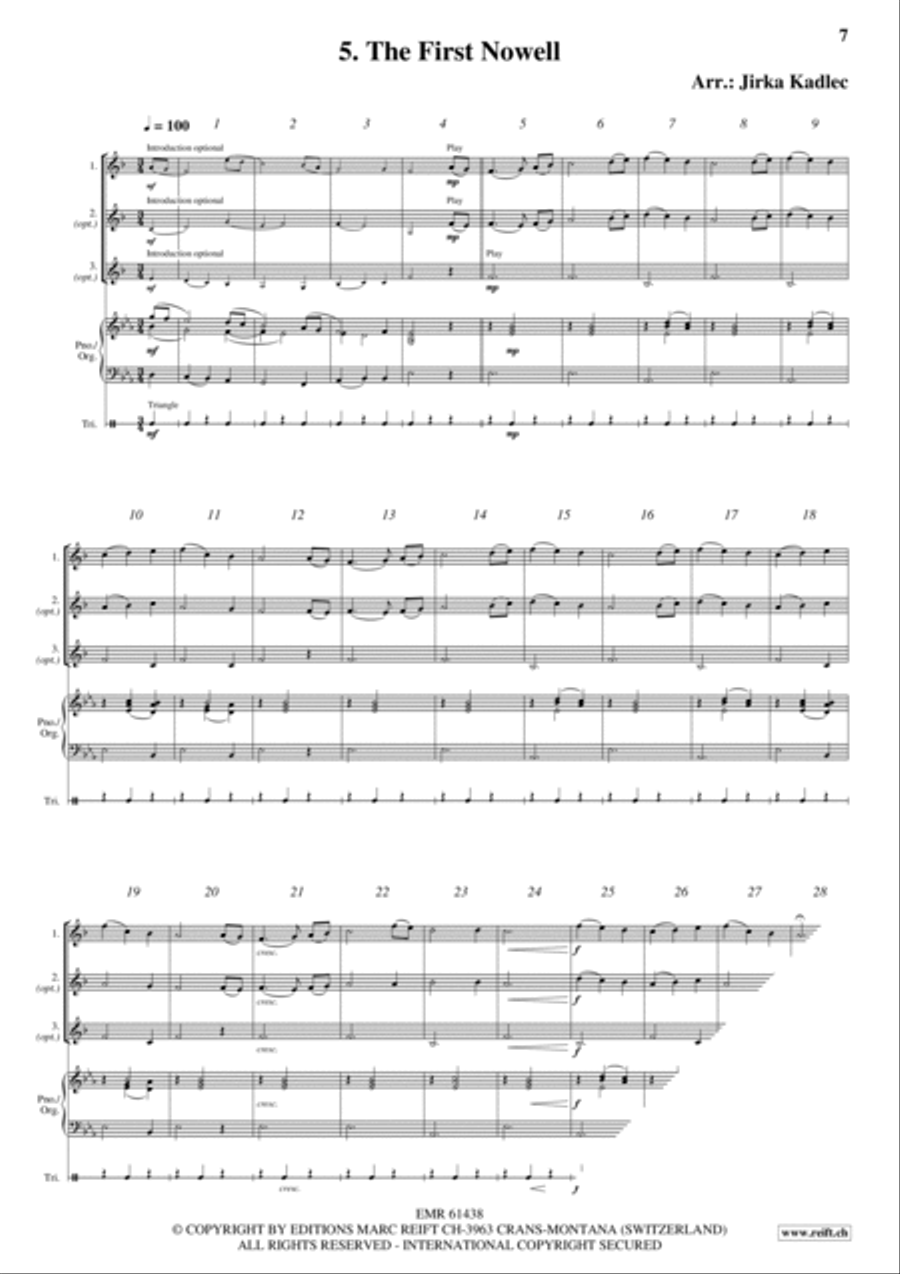 12 Easy Christmas Songs Trumpet Duet scores gallery preview page 7