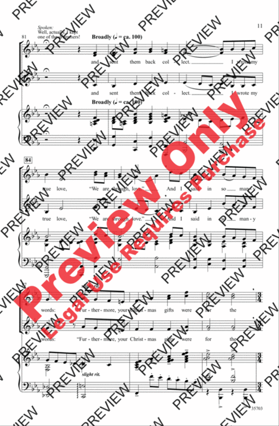 The Twelve Days After Christmas Women's Choir scores gallery preview page 11