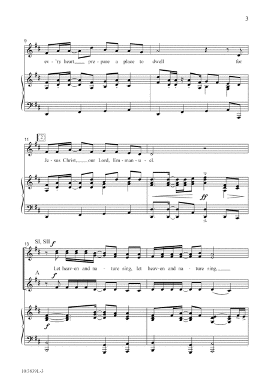 Let Heaven and Nature Sing SSA scores gallery preview page 4
