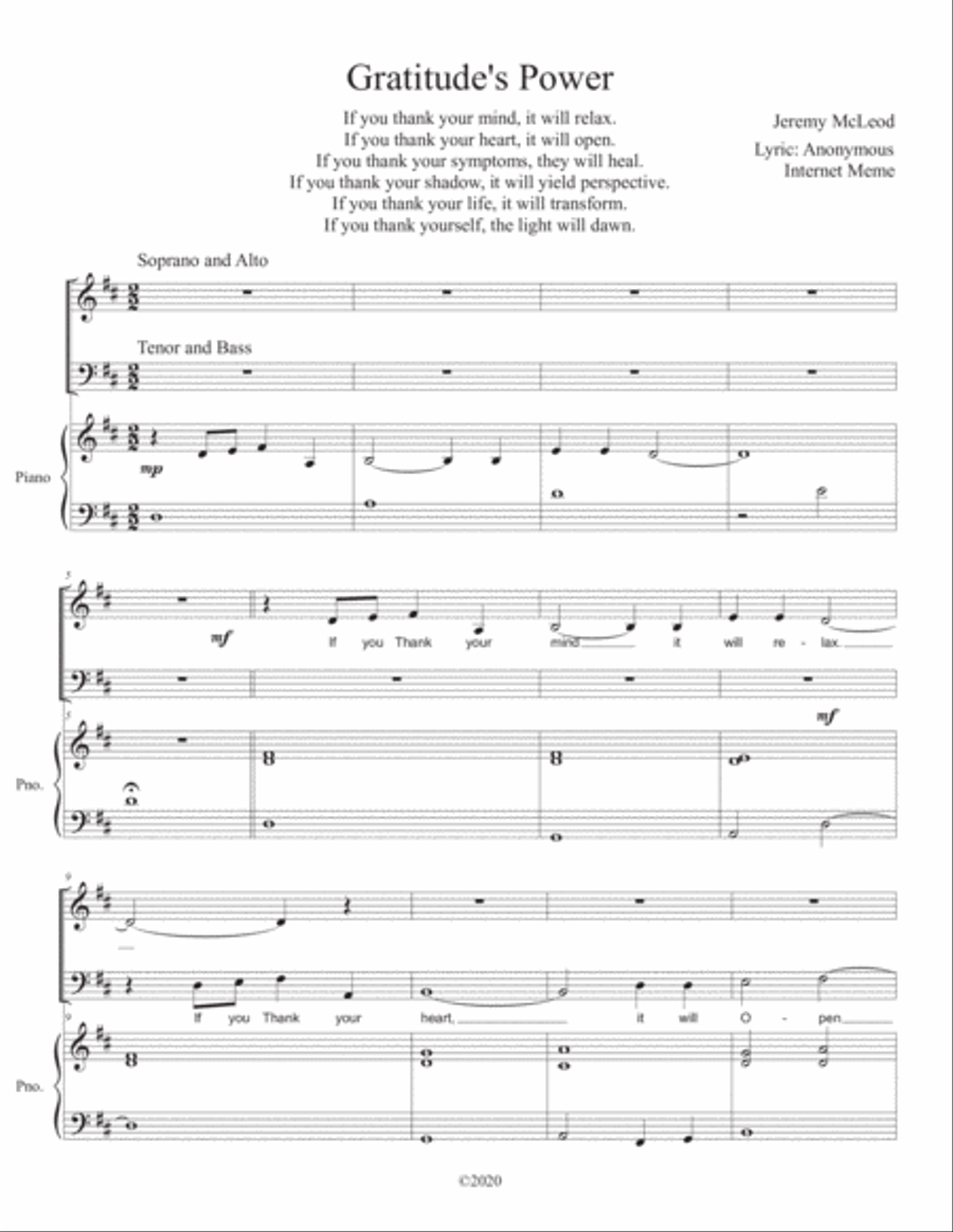 Gratitude's Power Choir scores gallery preview page 2