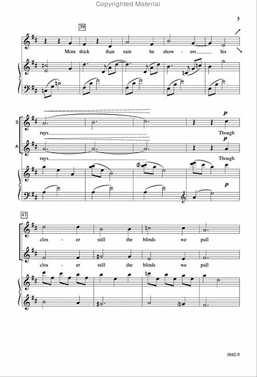 Gardener of the World - SA Octavo SA scores gallery preview page 4
