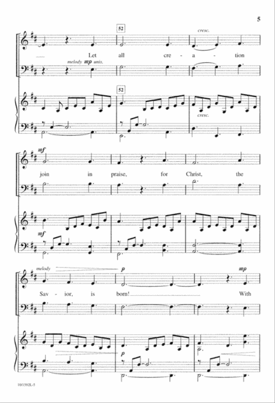 Shepherds' Cradle Song 4-Part scores gallery preview page 5