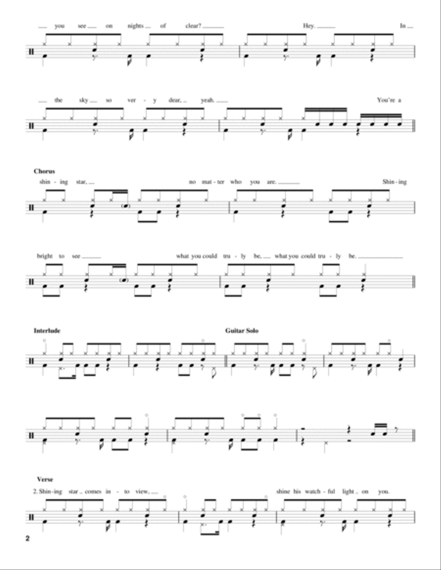 Shining Star Shining Star Drum Set scores gallery preview page 2