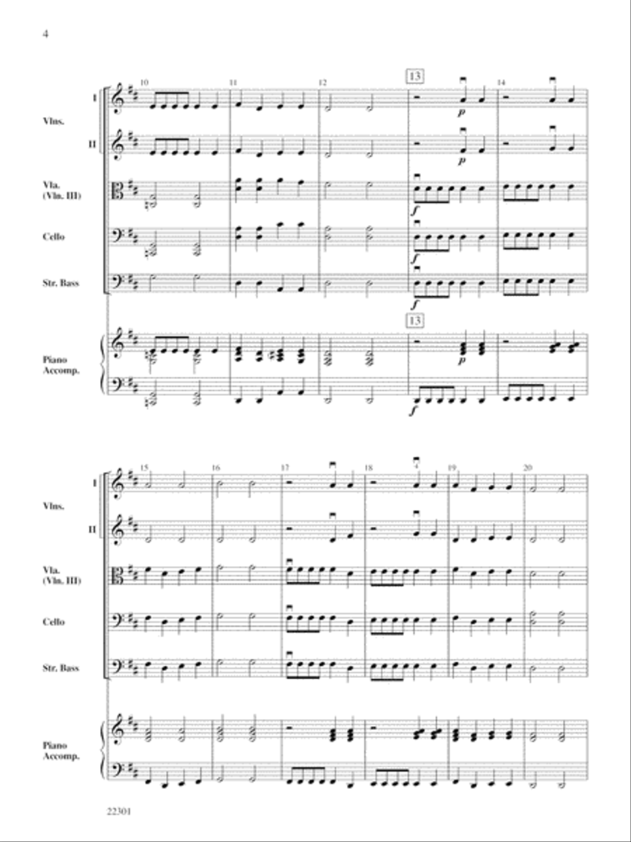 Rustic Dance: Score String Orchestra scores gallery preview page 4