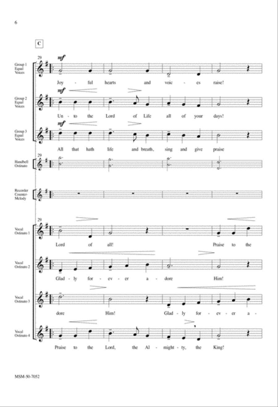 All That Hath Life and Breath 4-Part scores gallery preview page 6