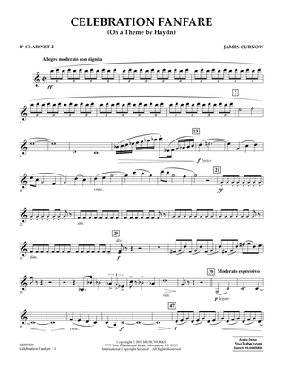 Celebration Fanfare (On a Theme by Haydn) - Bb Clarinet 2