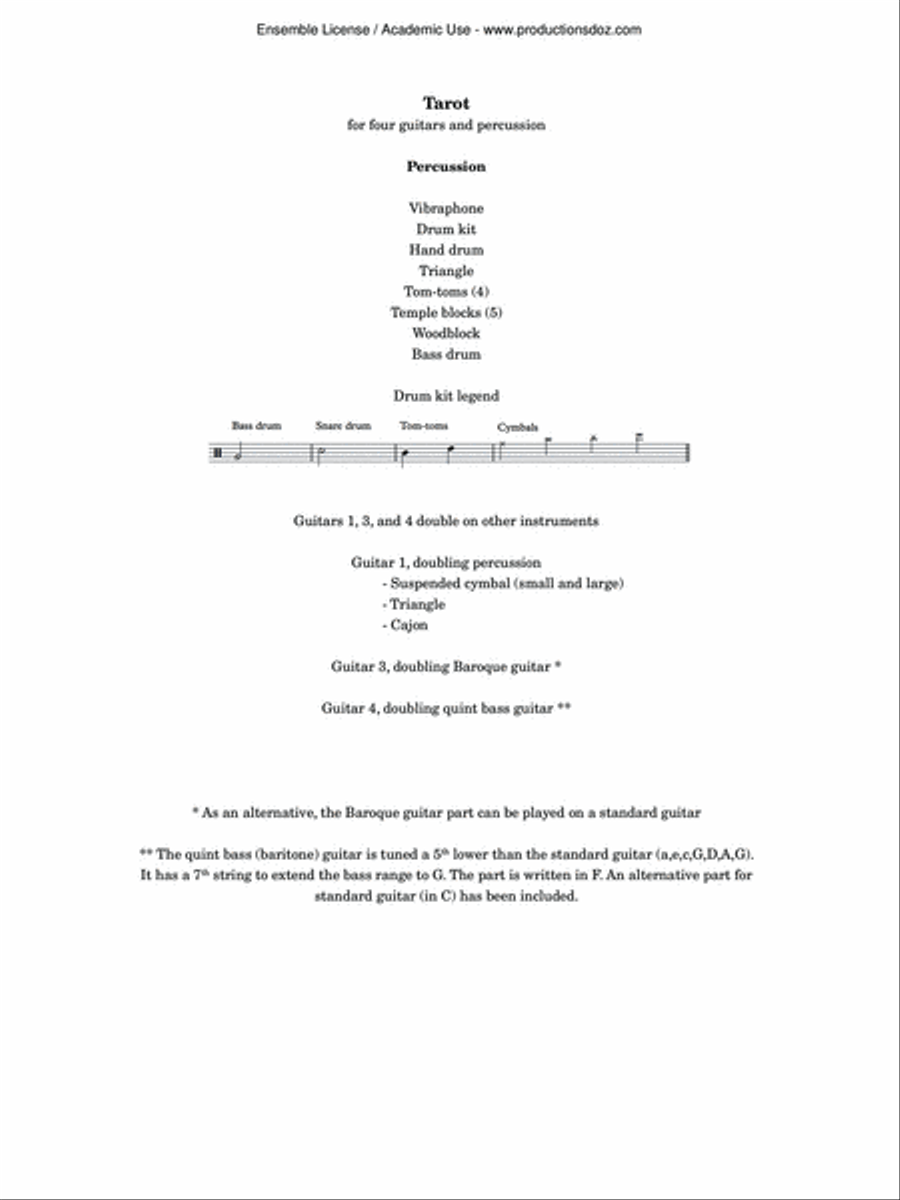Tarot Guitar Ensemble scores gallery preview page 2