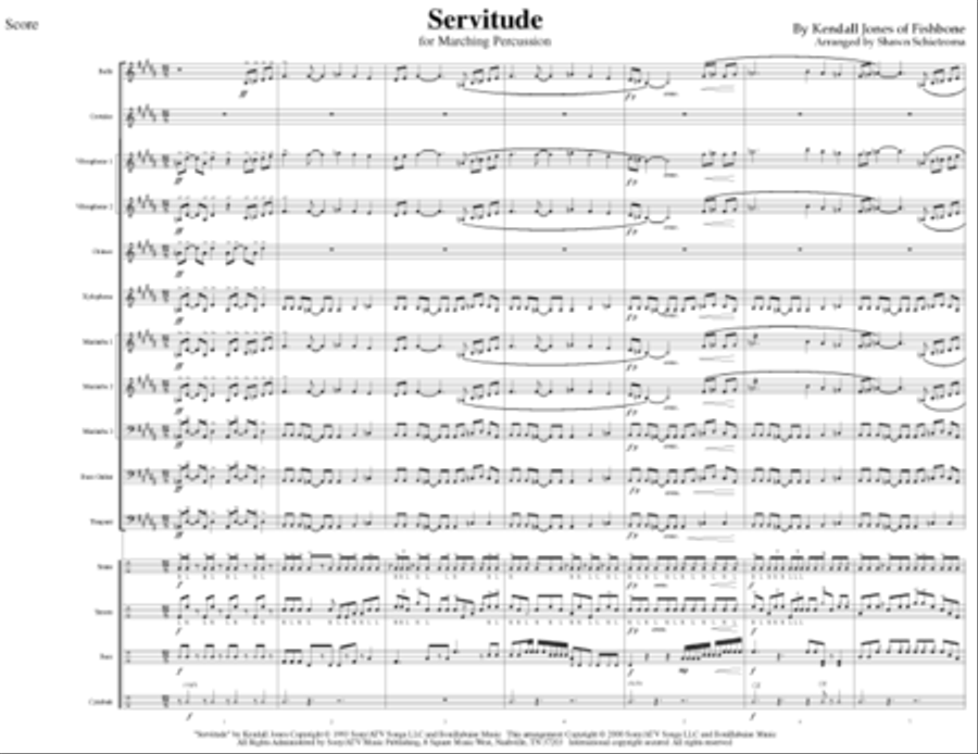 Servitude (Drumline) Percussion scores gallery preview page 2