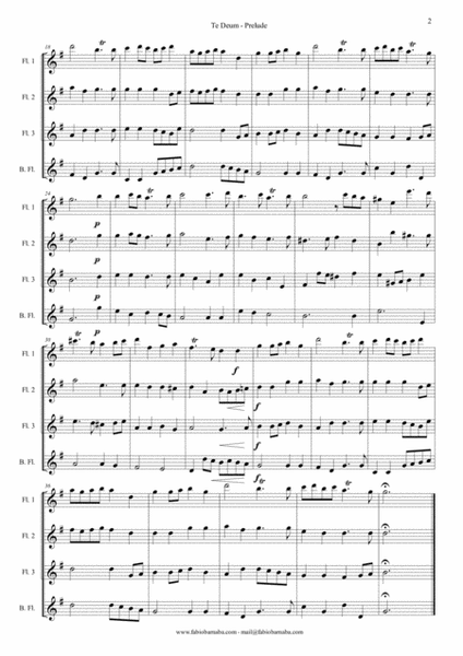Te Deum - Prelude for Flute Quartet or Flute Choir image number null