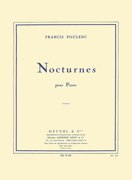 Francis Poulenc : Nocturnes Recueil Piano