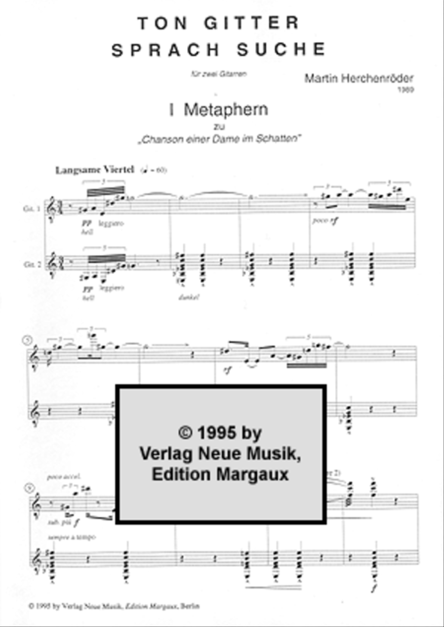 Martin Herchenroder - Ton Gitter Sprach Suche Acoustic Guitar scores gallery preview page 3