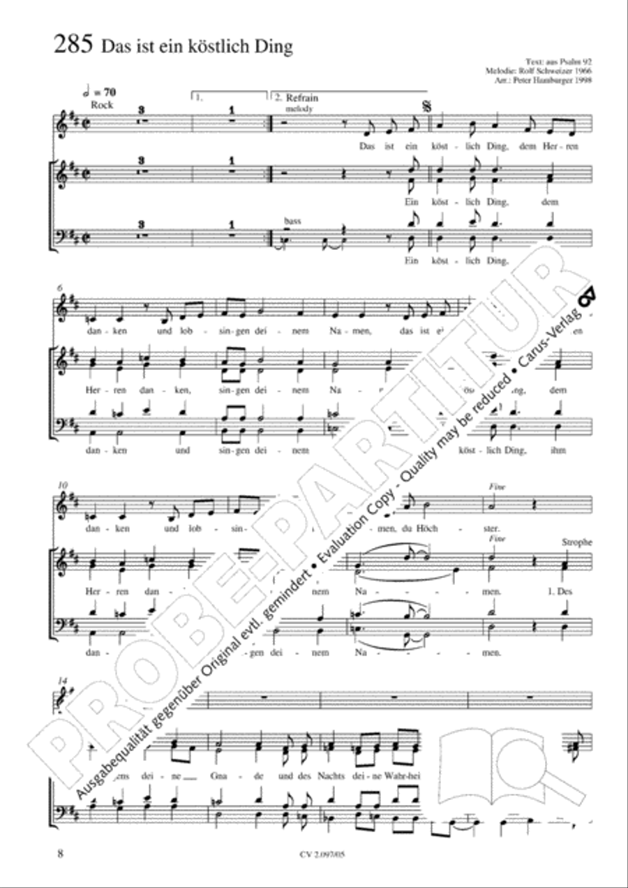 Pop-Chorbuch zum EG: Morning has broken Choir scores gallery preview page 9