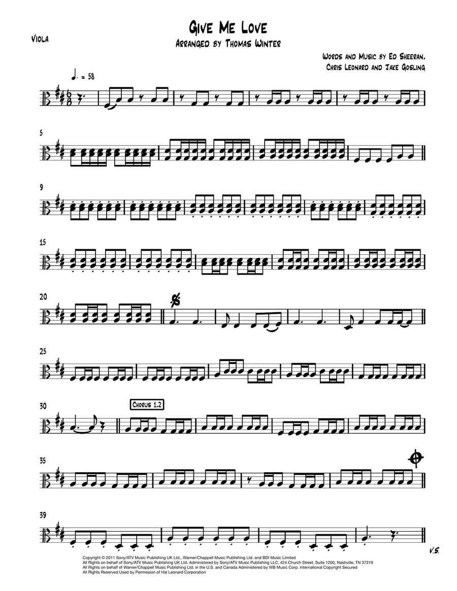 Give Me Love String Quartet scores gallery preview page 5