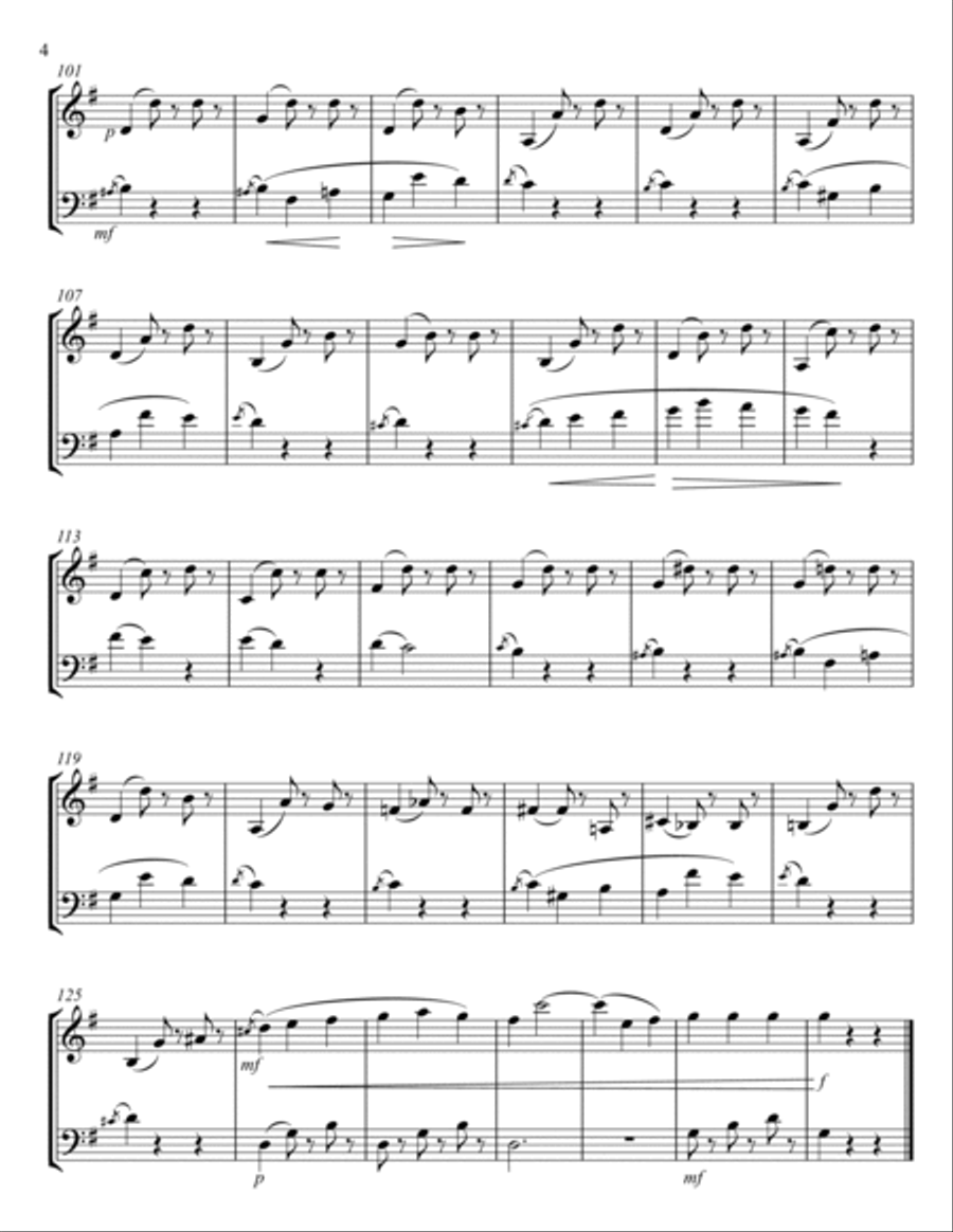Juliet's Waltz Aria for violin & cello duet String Duet scores gallery preview page 4