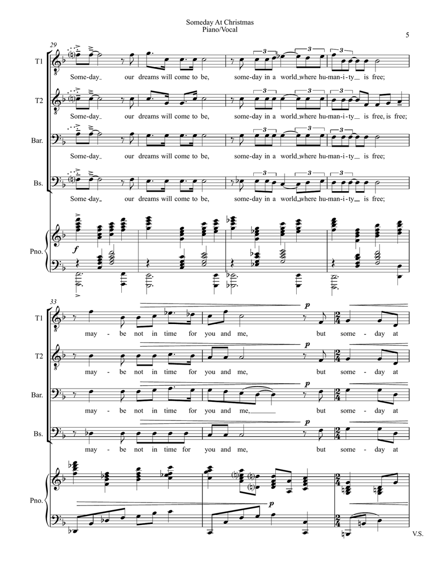 Someday At Christmas TTBB scores gallery preview page 5