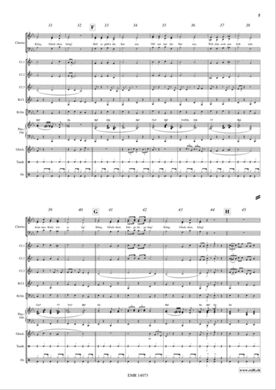 Kling Glockchen Kling Glockchen Clarinet Quartet scores gallery preview page 6