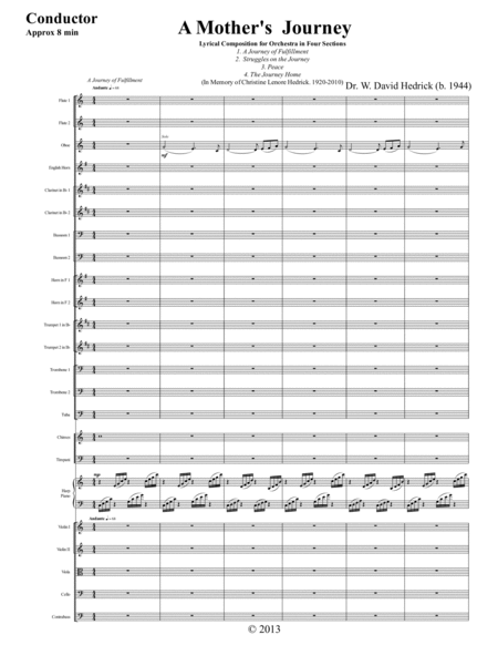 A Mother's Journey (Conductor's Score) image number null