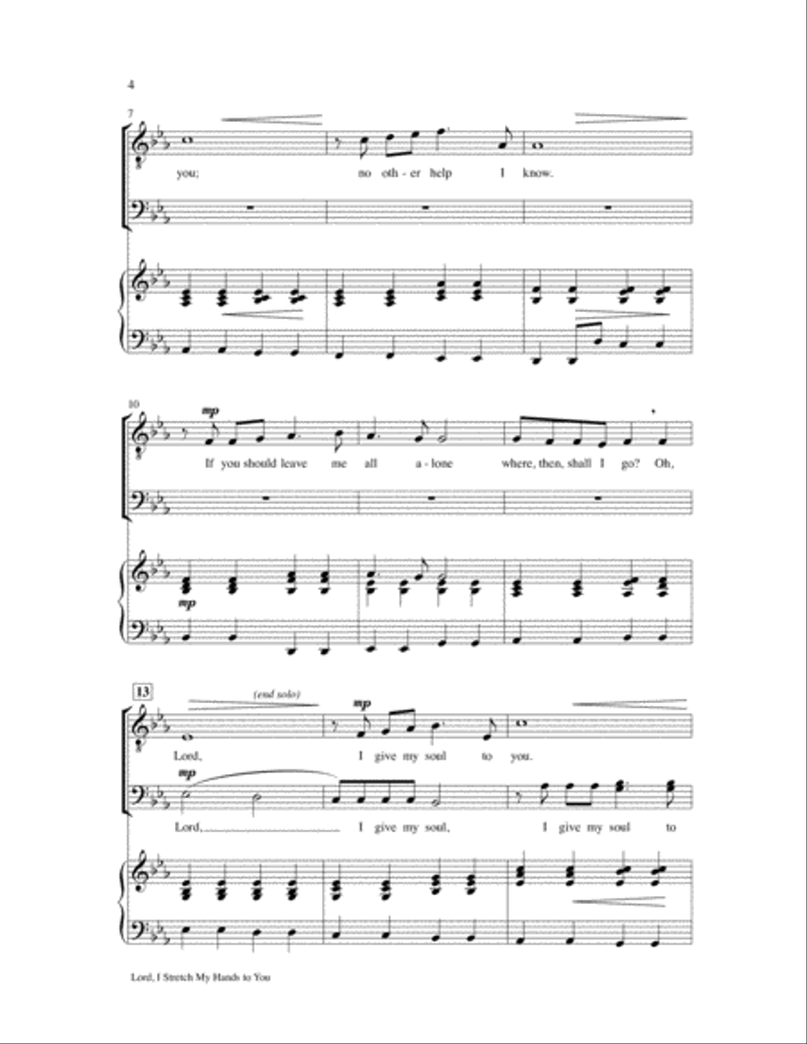 Lord, I Stretch My Hands to You TTBB scores gallery preview page 4