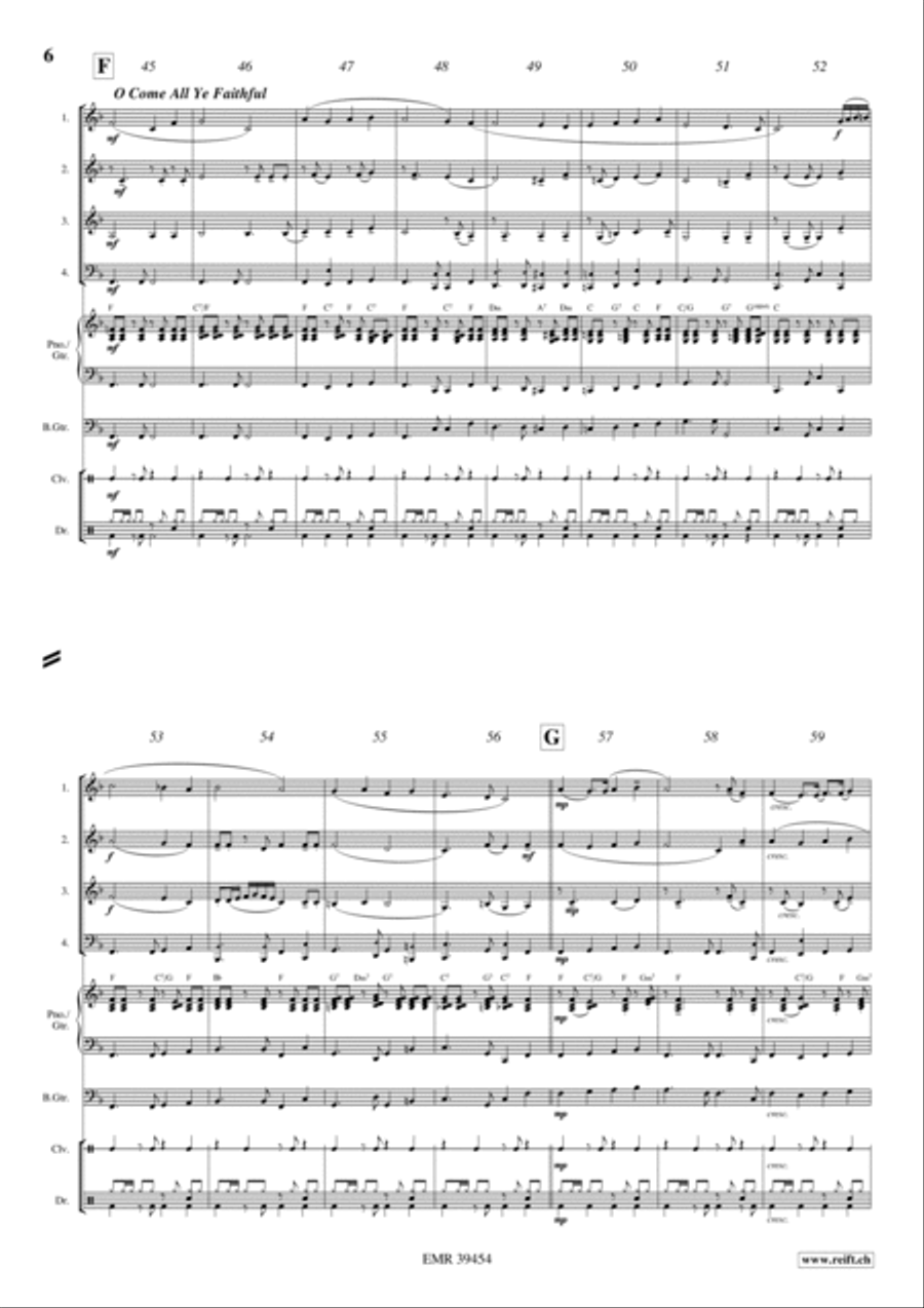Sweet Bells Rumba Woodwind Quartet scores gallery preview page 5