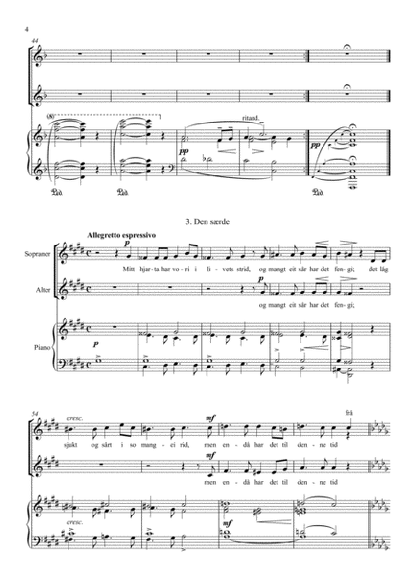 Grieg: Vinje-Sanger Op. 33 (SSAA choir with piano)