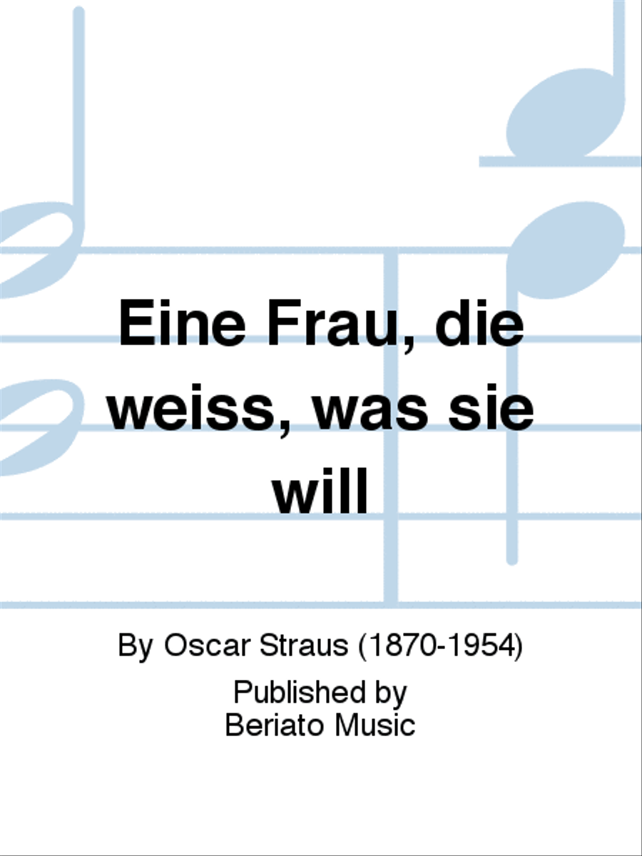 Eine Frau, die weiß, was sie will Piano scores gallery preview page 1