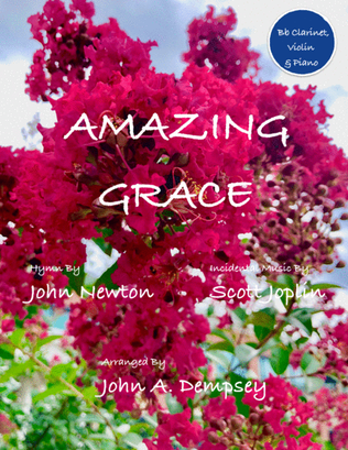Book cover for Amazing Grace / The Entertainer (Trio for Clarinet, Violin and Piano)