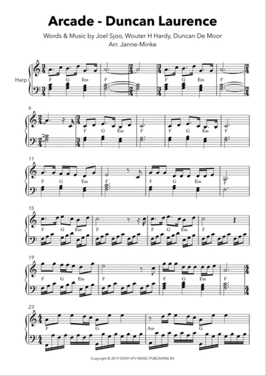 Arcade Harp scores gallery preview page 2