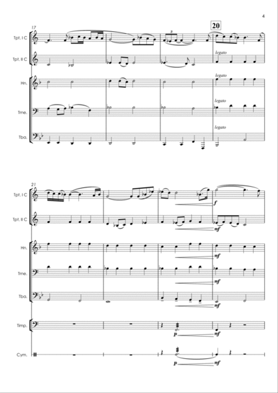 Gabriel's Oboe Brass Quintet scores gallery preview page 5