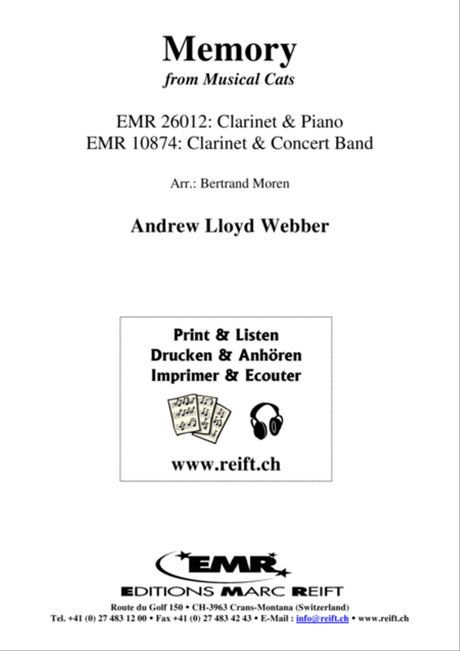 Memory Memory Clarinet Solo scores gallery preview page 2
