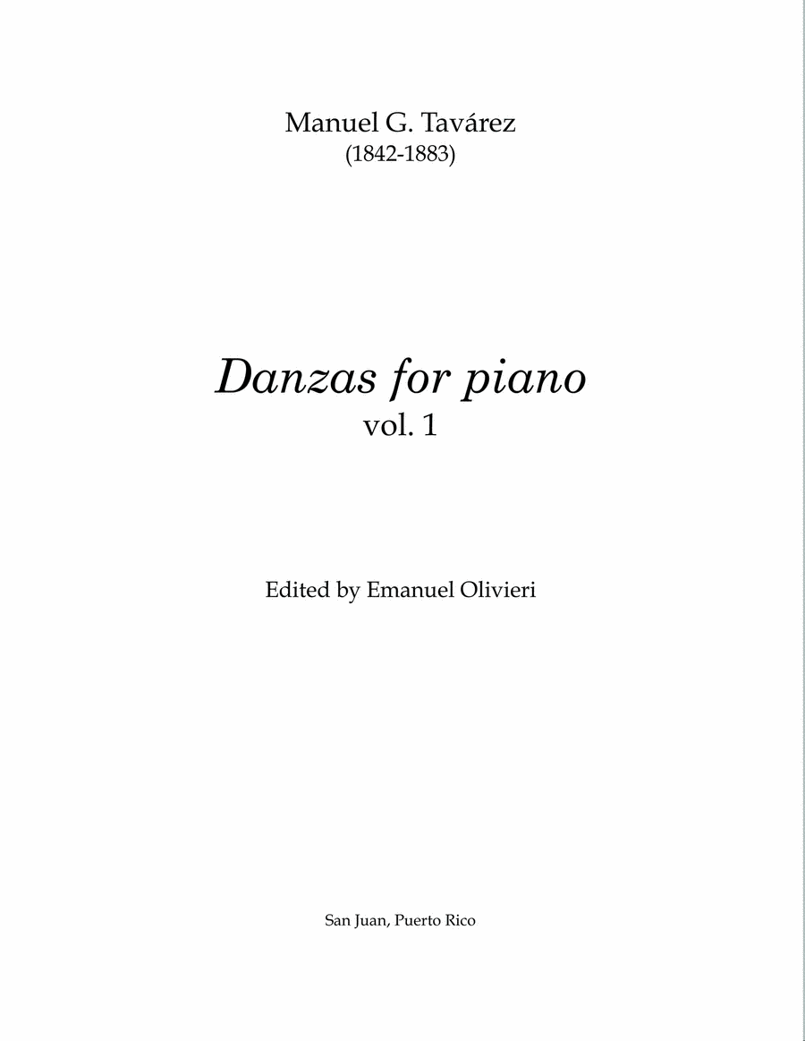 Danzas para piano, vol. 1 Piano Solo scores gallery preview page 1