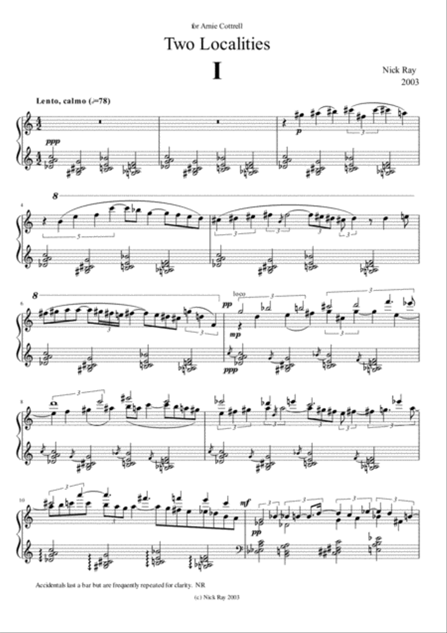 Two Localities (2003) for piano Piano Solo scores gallery preview page 3
