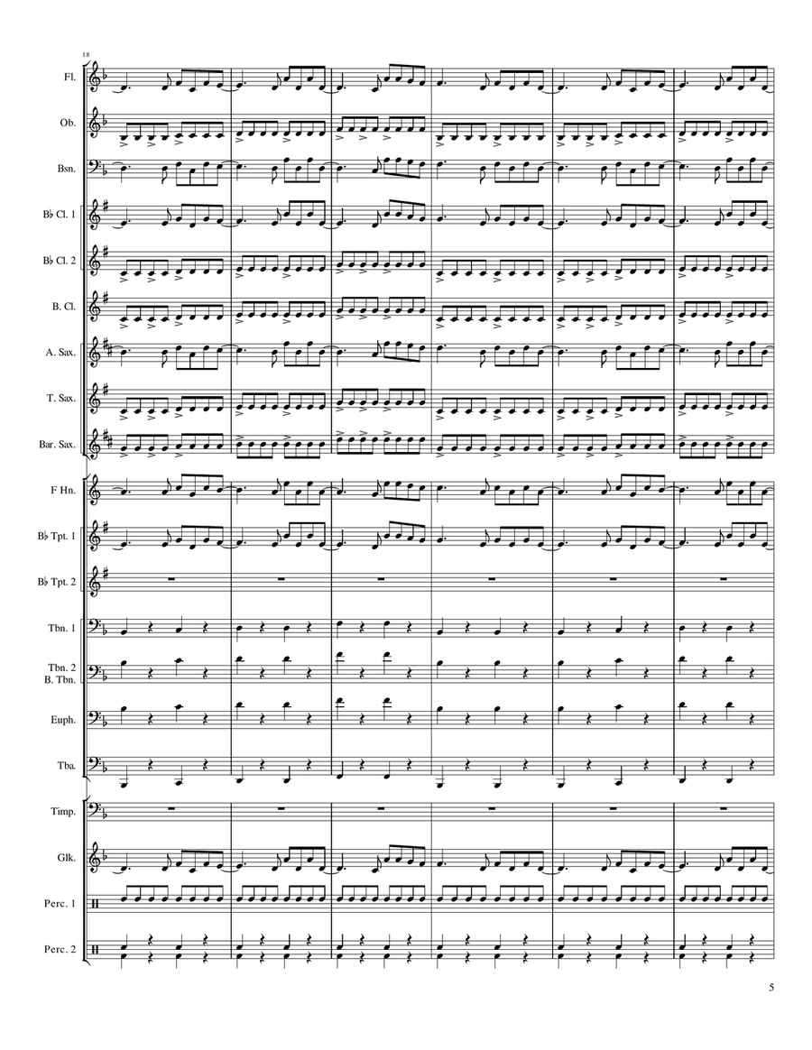 Victory from Battlecry by Two Steps From Hell arranged for Concert Band Concert Band scores gallery preview page 5