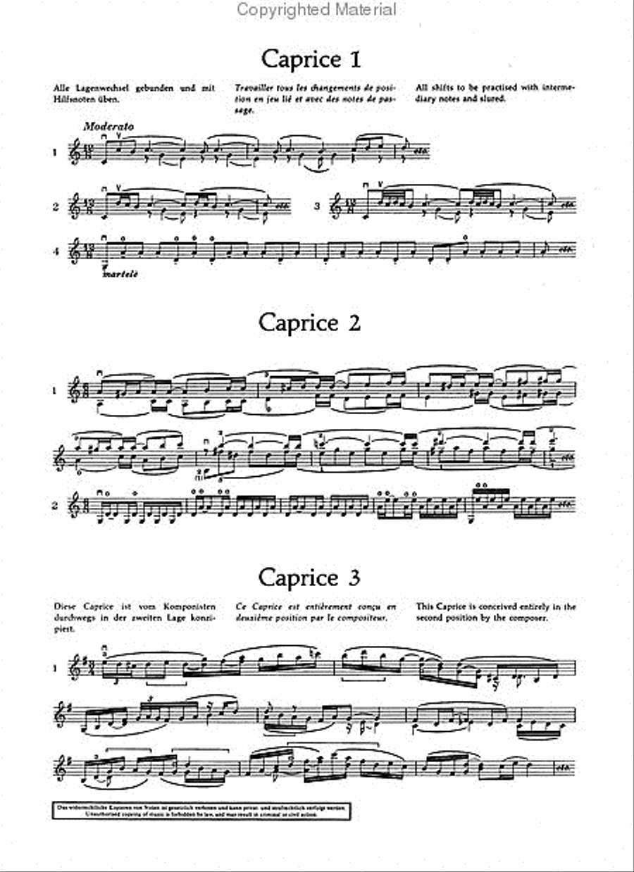 24 Caprice Etudes in the form of Etudes, in all 24 Keys Violin Solo scores gallery preview page 4