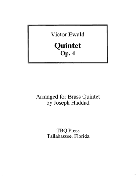 Quintet, Op. 4