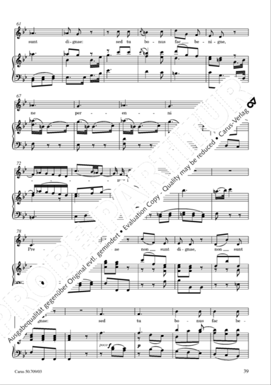 Requiem in E flat major 4-Part scores gallery preview page 40