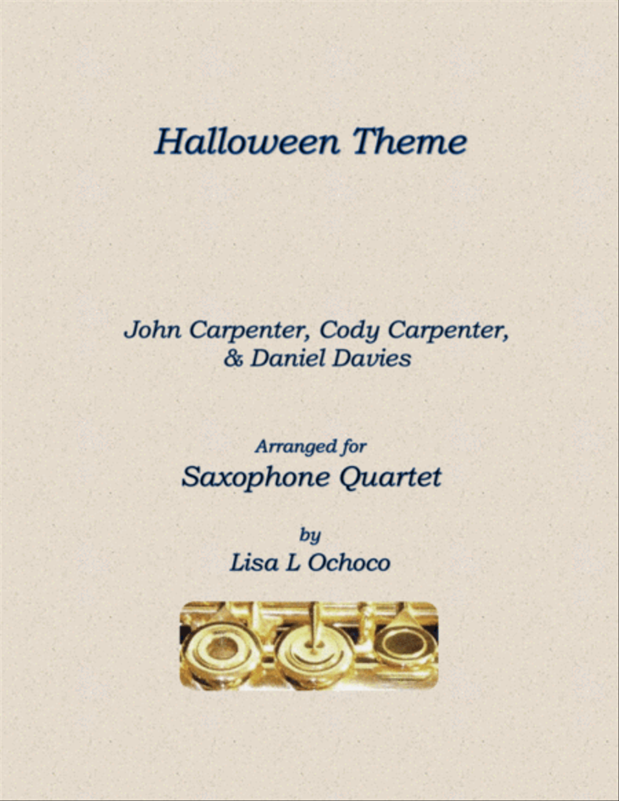 Halloween Theme Saxophone Quartet scores gallery preview page 1