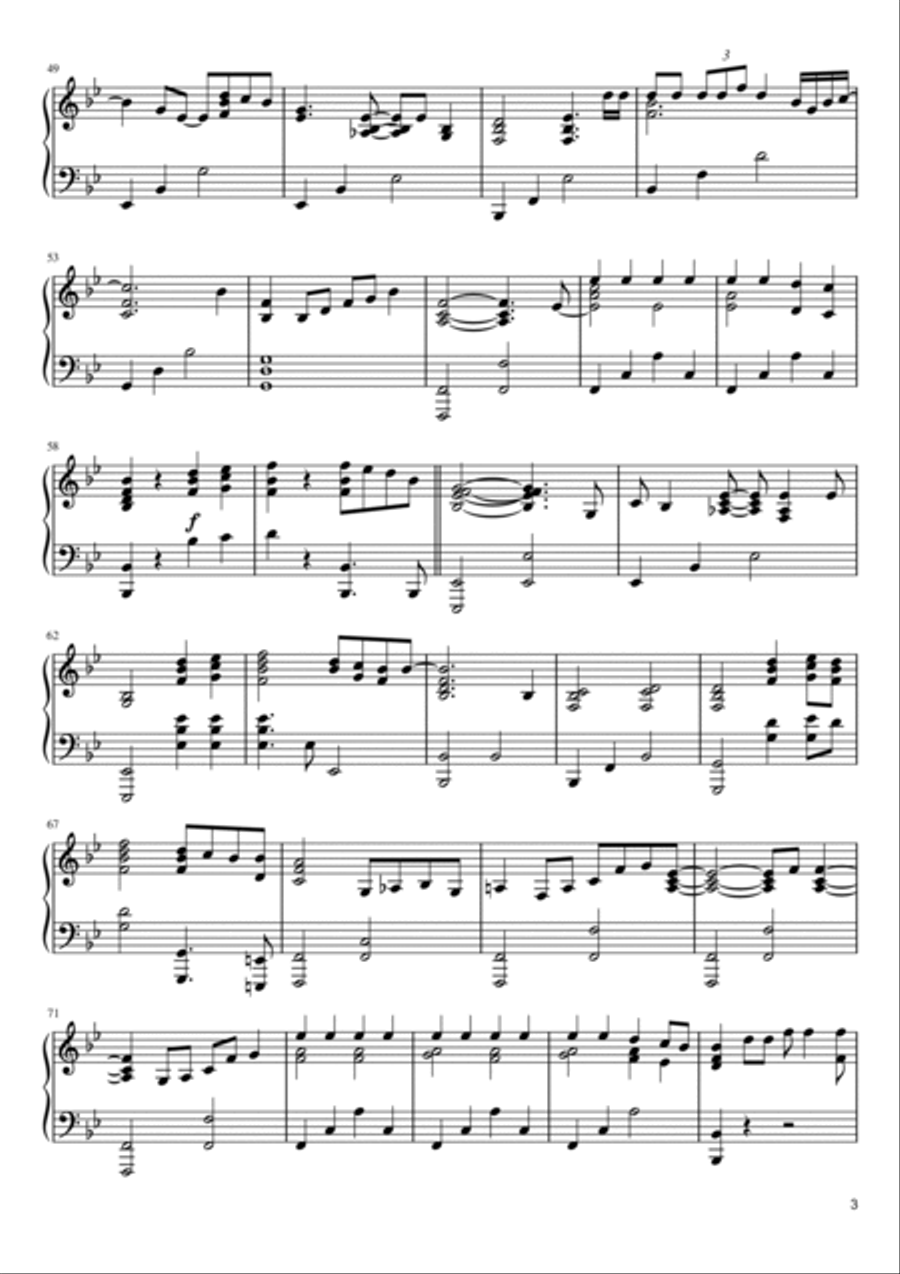 Purple Rain Piano Solo scores gallery preview page 3