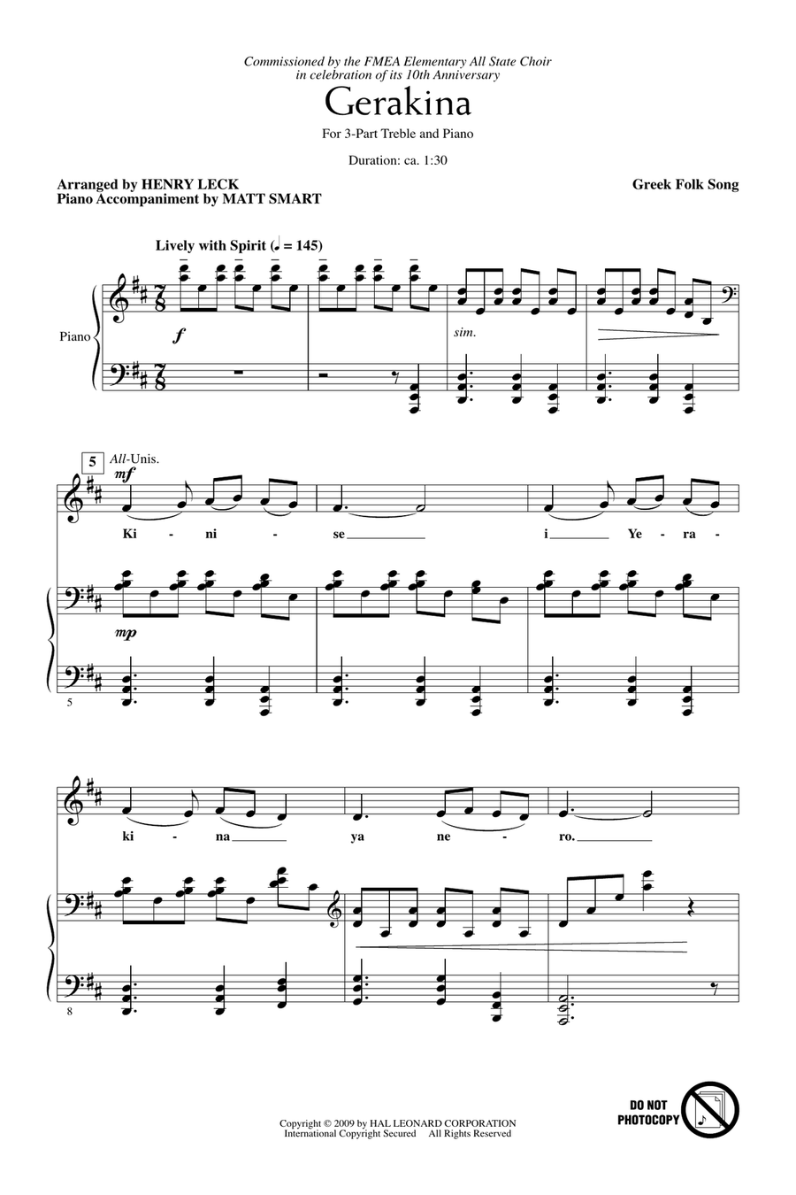 Gerakina Gerakina 3-Part scores gallery preview page 1