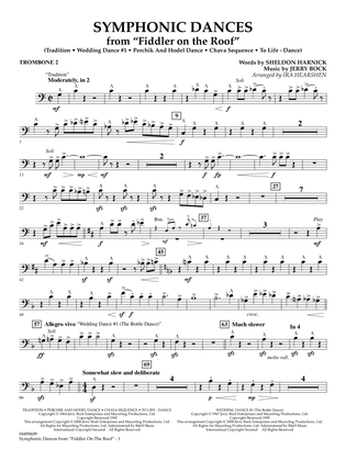 Symphonic Dances (from Fiddler On The Roof) (arr. Ira Hearshen) - Trombone 2